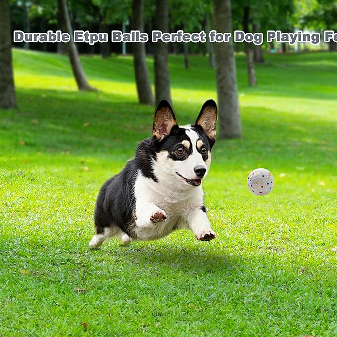 Dog Toy Balls 2.2 Inch, Indestructible Dogs Balls 6 Pack for Aggressive Chewers, Durable Interactive Toys for Small and Medium Puppy, Perfect for 2.2 Inch Automatic Dog Ball Launcher (ETPU Material)