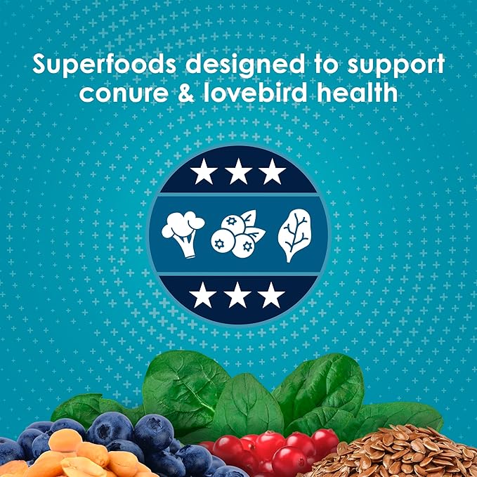 Kaytee Forti-Diet Pro Health Nourish+Protect Conure & Lovebird Food, Comprehensive Nutrition Backed by Science, Digestive Health, Immune Support, 4 pounds