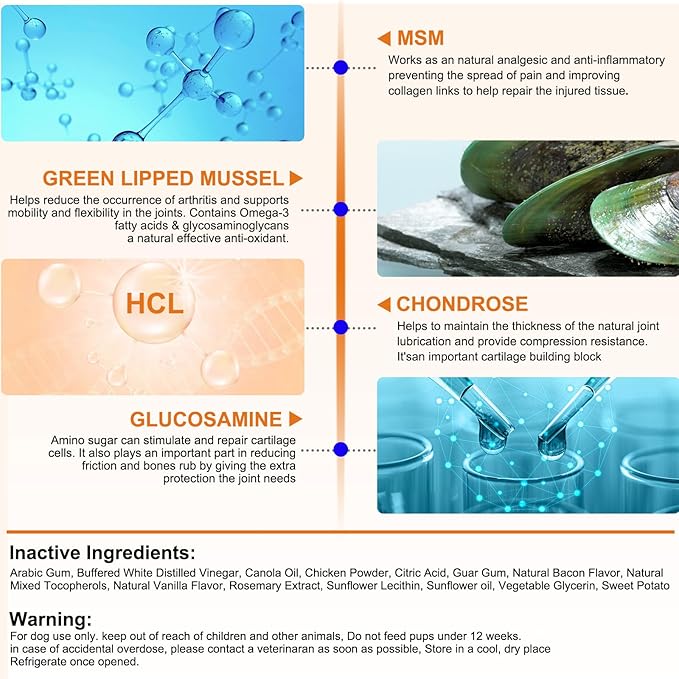 Hip and Joint Supplements Chews for Dogs, 30PCS Hip & Joint Care Tablets with Glucosamine, Chondroitin, Green-Lipped Mussels and Vitamins for Dog Joint Care (Duck Flavor)