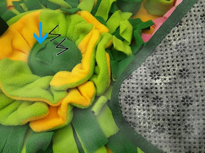 Dogs Snuffle Mat Pet Feeding Mats Puppy Sniffing Pad,Cat Doggies Interactive Puzzle Toys for Multiple Breeds Encourages Natural Foraging Skills,Training and Stress Release (Yellow)