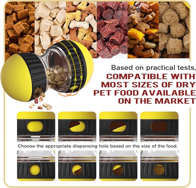 Dog Interactive Toys Dogs Puzzles Feeder Adjustable Food Dispensing Treat Dispenser Slow Feeding for IQ/Physical Training and Brain Stimulation Large Medium Small Dog