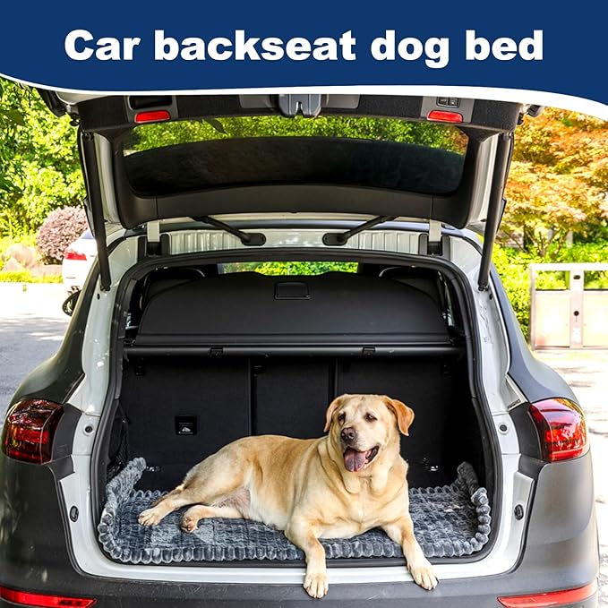 Backseat Pet Bed Mat for Car, Non-Slip Dog Car Seat Cover with Scratch-Proof Protection, Back Seat Extender for Dogs Compatible, Universal Fit for Cars SUVs Trucks (24.8x54 inch)
