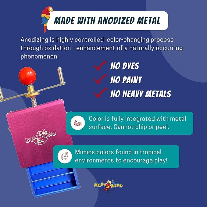 Ele-Waiter Foraging Bird Toy | Interactive Treat Dispenser | Promotes Natural Foraging Behavior | Bird Cage Accessories for Medium to Extra Large Birds | Colorful Toys for Parrots, Cockatiel,Cockatoos