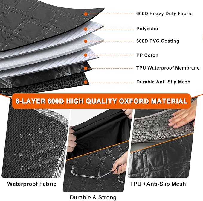 Dog Car Seat Cover Compatible with Honda Civic 2012-2025, Waterproof Pet Bench Seat Cover for Back Seat, 600D Heavy Duty Scratch Proof Nonslip Truck Seat Covers for Dogs