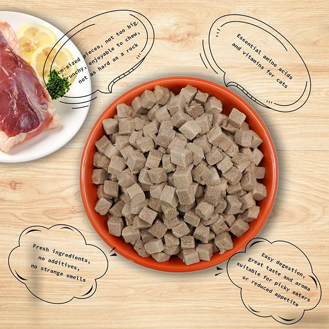 Freeze Dried Cat Treats - 100% Duck Breast Grain Free Raw - Natural Balance Limited Ingredient High Protein Cat Snack 115g/4.1oz - Picky Eater Challenger