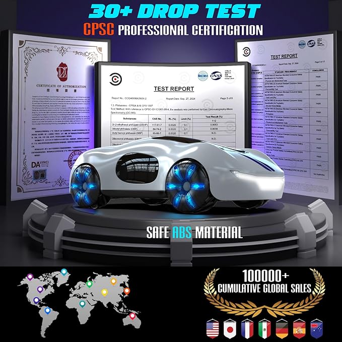 Gesture Sensing Remote Control Car, Drift RC Stunt Car with Light Spray & Sound, 2.4GHz Hobby RC Cars Toy for Kids, 360° Rotate, Birthday Gifts for Boys Girls 4-12