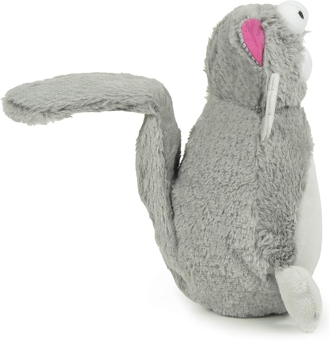 goDog Action Plush Squirrel Animated Squeaky Dog Toy, Chew Guard Technology - Gray, One Size