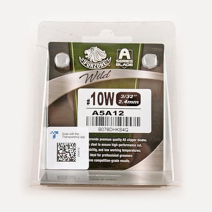 Detachable Blade - Size 10W Wide Blade 3/32", Made of Extra Durable Japanese Steel, Compatible with Most Andis, Oster, Wahl A5 Clippers