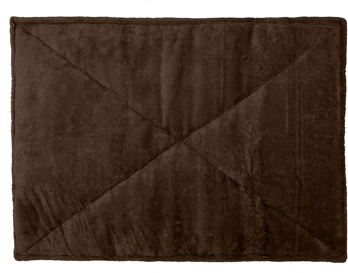 Furhaven ThermaNAP Self-Warming Cat Bed for Indoor Cats & Large/Medium Dogs, Washable & Reflects Body Heat - Quilted Faux Fur Reflective Bed Mat - Espresso, Large