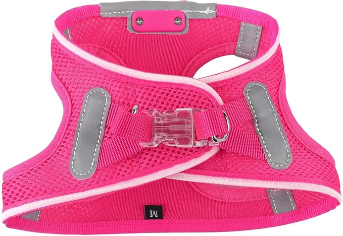 Light Up Dog Harness,Rechargeable LED Dog Harness for Small Medium Large Dogs,Reflective Lighted Safety Vest for Night Walking & Camping,Lightweight & Adjustable,Pink,XS