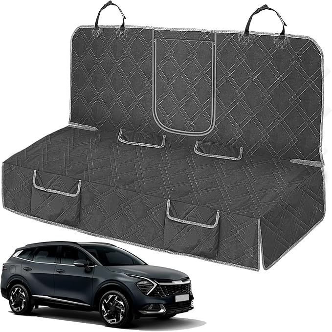 Dog Car Seat Cover Compatible with Kia Sportage 2004-2025, Waterproof Pet Bench Seat Cover for Back Seat, 600D Heavy Duty Scratch Proof Nonslip Truck Seat Covers for Dogs