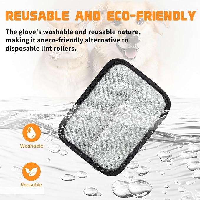 Upgraded Thickened Electrostatic Pet Hair Removal Gloves Brush,2025 New Reusable Cat Dog Hair Remover Grooming Gloves,Double Sided Washable Static Animal Fur Removal Tool for Couch,Carpet, Clothes,Car