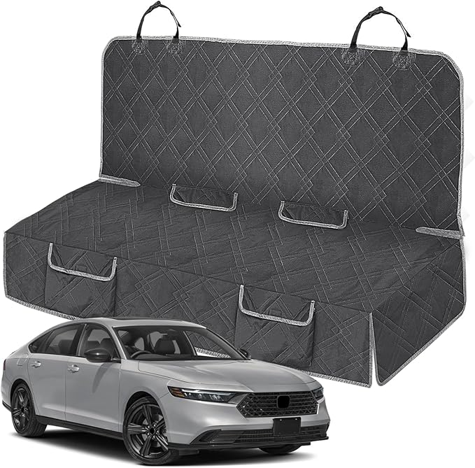 Dog Car Seat Cover Compatible with Honda Accord 2012-2025, Waterproof Pet Bench Seat Cover for Back Seat, 600D Heavy Duty Scratch Proof Nonslip Truck Seat Covers for Dogs
