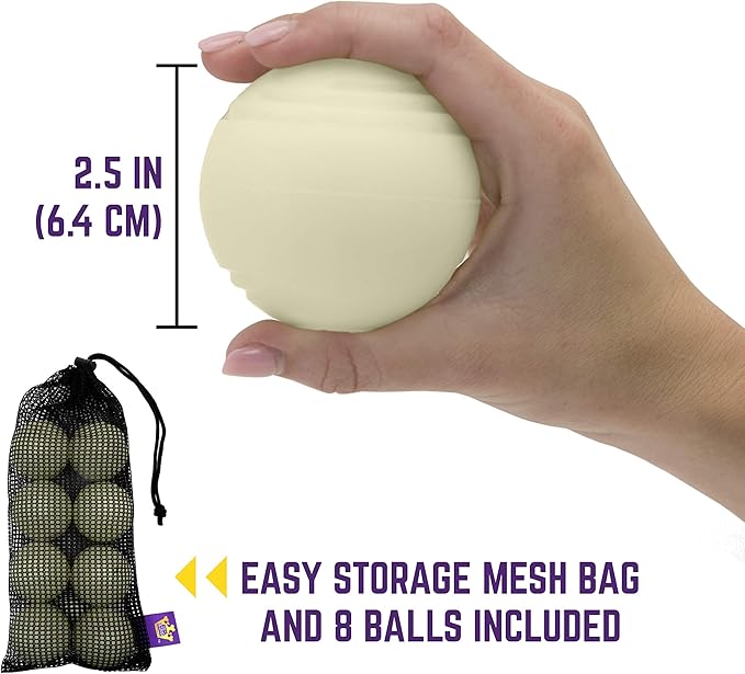 Chew King Glowing Fetch Ball, Dog Ball Toys, 8-Pack Balls