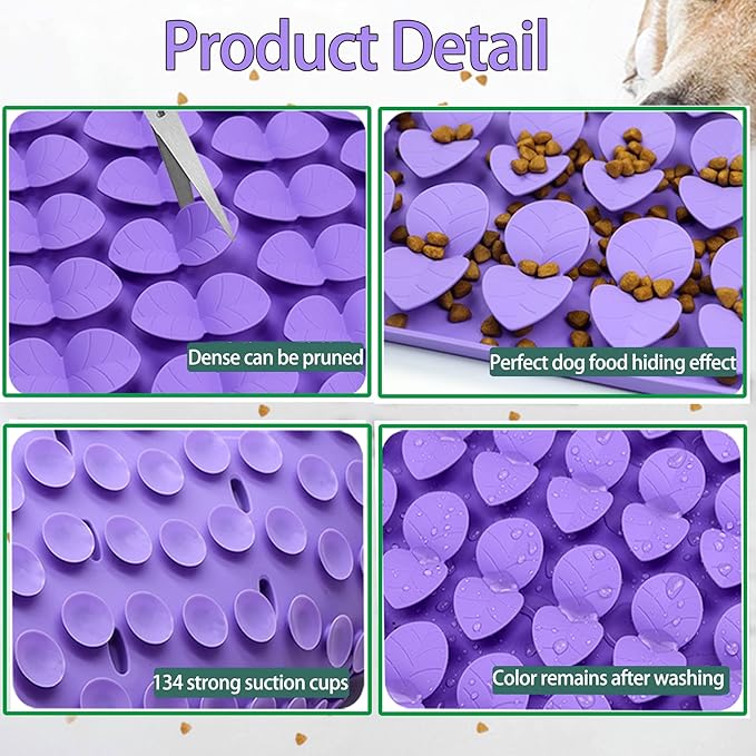 Snuffle Mat for Medium Dogs,Silicone Slow Feeder Lick Mat for Dogs Slow Eating,Encourages Natural Foraging Skill,Interactive Feed Game Toy Lick Mat Bowl for All Breed Dog