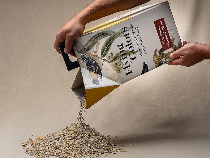 Flying Colors Premium Organic Wild Bird Seed | Pine Plains Original for Outside Feeders | 100% USDA Organic | No Fillers, No Pesticides | Sunflower, Peanut, Safflower | 3 Gallon