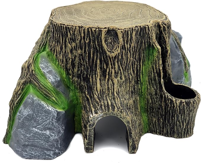 JIHAQUA Extra X Large Resin Reptile Tank Hideouts Cave Habitat Decor for Leopard Gecko Tank Accessories