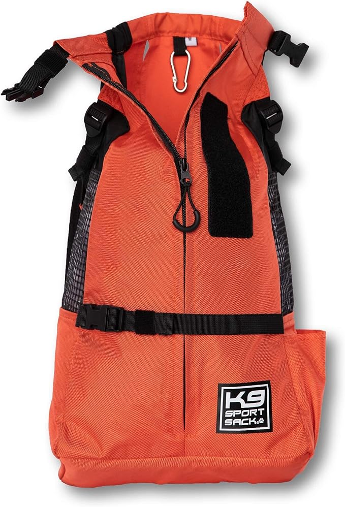 K9 Sport Sack Trainer - Small, Koral - Ideal for Dogs with 13-16” Back Length - Backpack-Style Training Carrier - Meant for Quick, Non-Strenuous Activities
