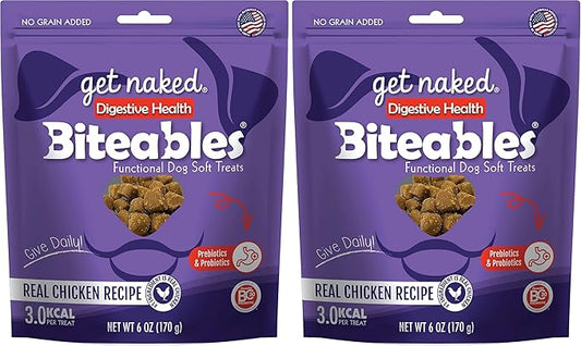 Get Naked 1 Pouch Digestive Health Soft Dog Treats, 6 Oz (Pack of 2)