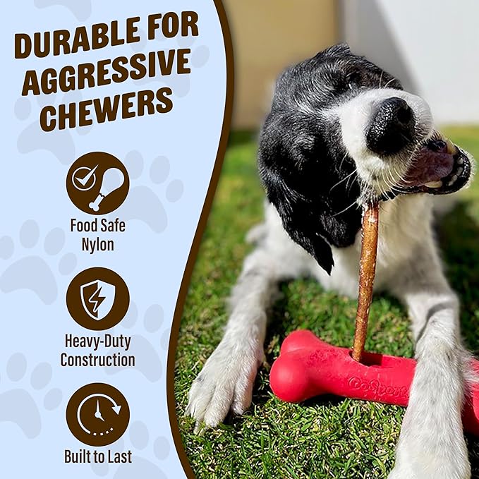 GoSports Chew Champ Bully Stick Holder for Dogs - Securely Holds Bully Sticks to Help Prevent Choking - 6 in or 8 in Size, 1 Count (Pack of 1)