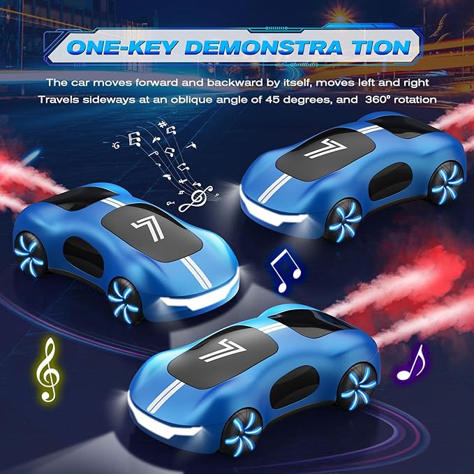 Gesture Sensing Remote Control Car, Drift RC Stunt Car with Light Spray & Sound, 2.4GHz Hobby RC Cars Toy for Kids, 360° Rotate, Birthday Gifts for Boys Girls 4-12