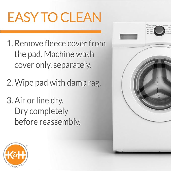 K&H Pet Products Heated Extreme Weather Outdoor Kitty Pad, Waterproof Heated Cat Mat, Pet Warmer for Outside Feral Cat Houses, Indoor Outdoor Warming Pet Mat - Small 12.5x18.5in Black 40W