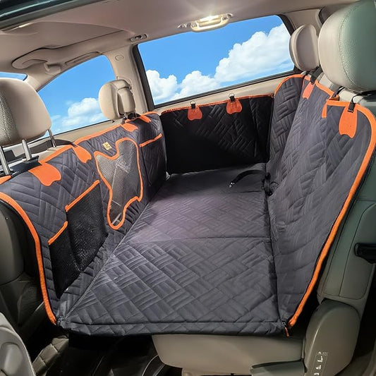Dog Car Seat Cover for Back Seat Waterproof Pet Hammock with Hard Bottom Sturdy 400lb Backseat Extender for Dogs Easy to Clean Car Seat Protector Dog car seat Covers