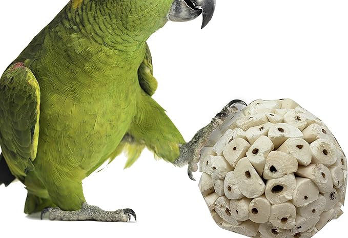 Bonka Bird Toys 1214 Pk3 All-Natural Sola Atta Balls, 3-Pack, 2" Diameter, Soft and Lightweight Chew and Foot Toys for Birds, Small Pets, and DIY Crafts, Safe for Parrots, Parakeets, and Cockatiels