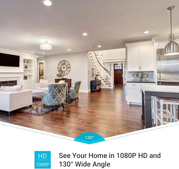 Zmodo Mini Pro, 1080P Plug-in WiFi Security Camera, Indoor Smart Camera with AI Motion Detection, Pet Nanny Cam, Night Vision, 2-Way Audio, Phone App, Compatible with Alexa & Google Assistant.