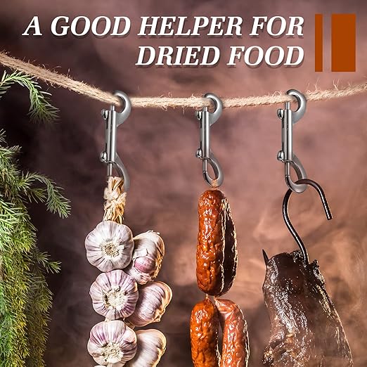 Hotop 20 Pcs 4.7 Inch Double Ended Bolt Snaps Hooks Zinc Alloy Trigger Chain Metal Clips Key Holder for Linking Key Chain Dog Leash Collar Pet Sling Feed Buckets(Silver)