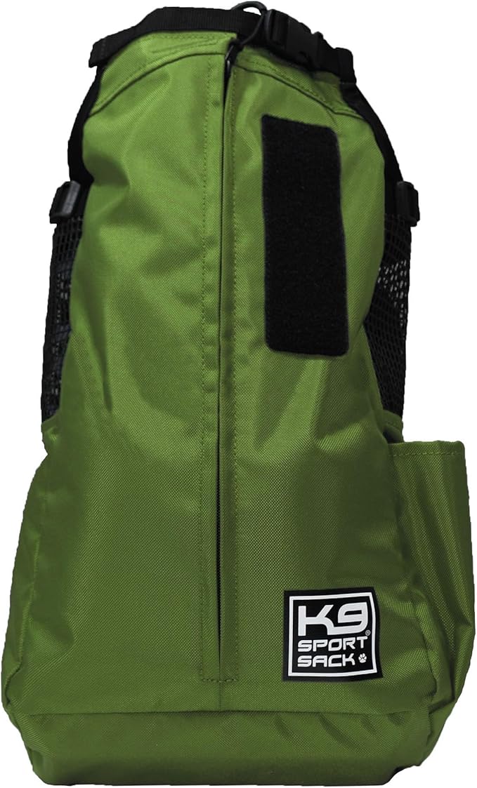 K9 Sport Sack Trainer - X-Small, Greenery - Ideal for Dogs with 9-12” Back Length - Backpack-Style Training Carrier - Meant for Quick, Non-Strenuous Activities