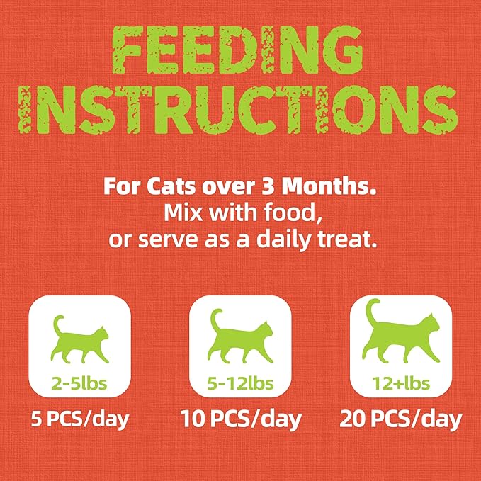 Just Try 16 OZ Carrot Cat Treats for Indoor Cats, Vitamin-Rich Natural Chicken Flavor Healthy Cat Snacks Training Biscuits Eye Health & Skin Support for Cats