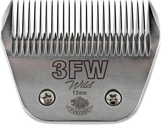 Detachable Blade - Size 3FW Wide Blade 33/64", Made of Extra Durable Japanese Steel, Compatible with Most Andis, Oster, Wahl A5 Clippers