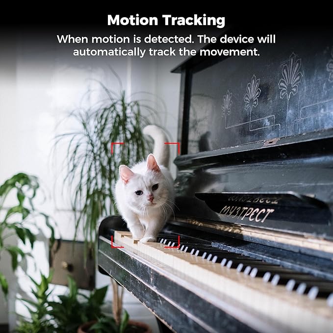 Vicohome 2K AI Tracking Security Camera for Home,5GHz Wi-Fi, Pet Indoor Camera, Baby Monitor,360° View Pan/Tilt Cam,Two Way Audio,Night Vision,Easy to Setup,Audible Alarm,180 Days Exchange Policy