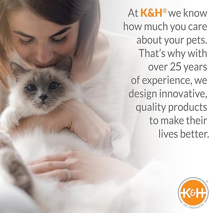 K&H Pet Products Lectro-Soft Orthopedic Outdoor Heated Cat Bed for Outdoor Cat Houses, Automatic Warming Pad, Soft and Flexible, Waterproof, Washable Cover - Small 18 X 14in Tan 20W (Pack of 6)