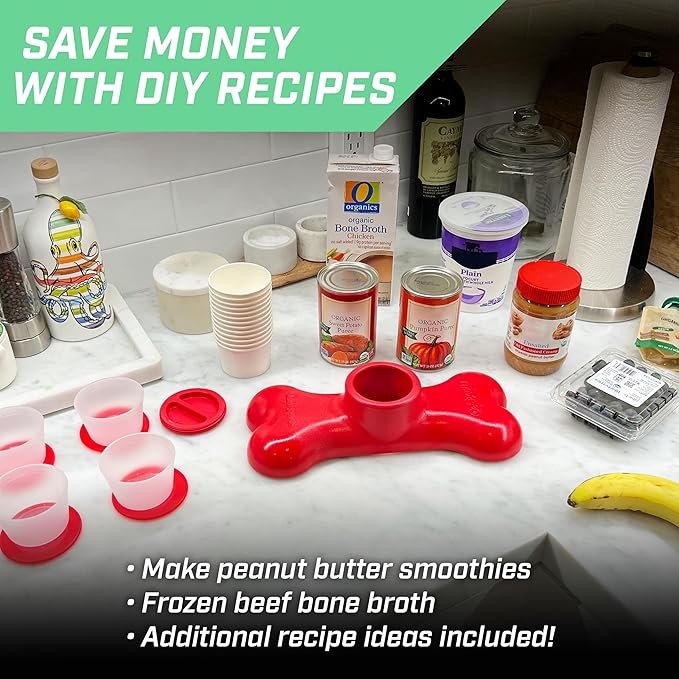 GoSports Pets PupsCream Parlor - Non-Slip Frozen Dog Treat & Ice Cream Holder