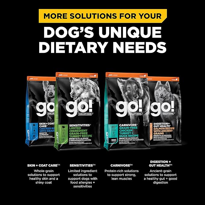 Go! Solutions Weight Management + Joint Care, Grain-Free Dry Dog Food, Chicken Adult and Senior Recipe, 3.5 lb Bag