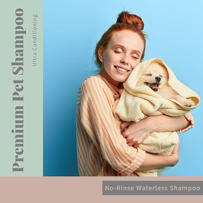 Begley’s No Rinse Waterless Pet Shampoo, Bathless Cleaning, Deodorizing, and Odor Removal for a Shiny, Fresh Smelling Coat - Effective for Dogs, Puppies, and Cats - Fresh Oatmeal Mango Scent