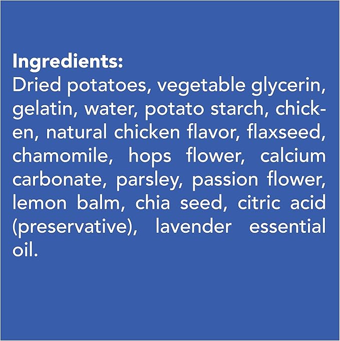 Get Naked Calming Dental Sticks for Dogs – Grain-Free Chicken Flavor, Anxiety Relief with Chamomile, Passion Flower, No CBD, Tartar Control, Gluten-Free – Large Sticks 6.6 oz Bag