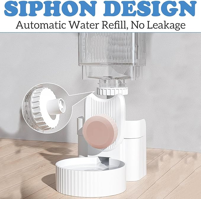 kathson Rabbit Gravity Auto Feeder Set 35oz Hanging Automatic Food Water Dispenser Cage Automatic Feeder Set for Rabbit Chinchilla Guinea Pig Hedgehog Ferret Kitty Puppy (Pink)