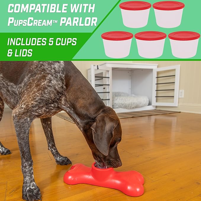 GoSports Pets PupsCream Parlor - Non-Slip Frozen Dog Treat & Ice Cream Holder