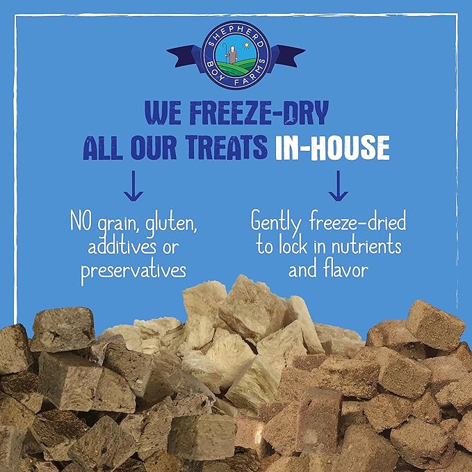 Freeze Dried Dog and Cat Treats, Goat Cheese, All Natural Single Ingredient Freeze-Dried Dog Treat & Snacks, Made in USA, High Protein, Essential Nutrition of Raw Food, 3oz