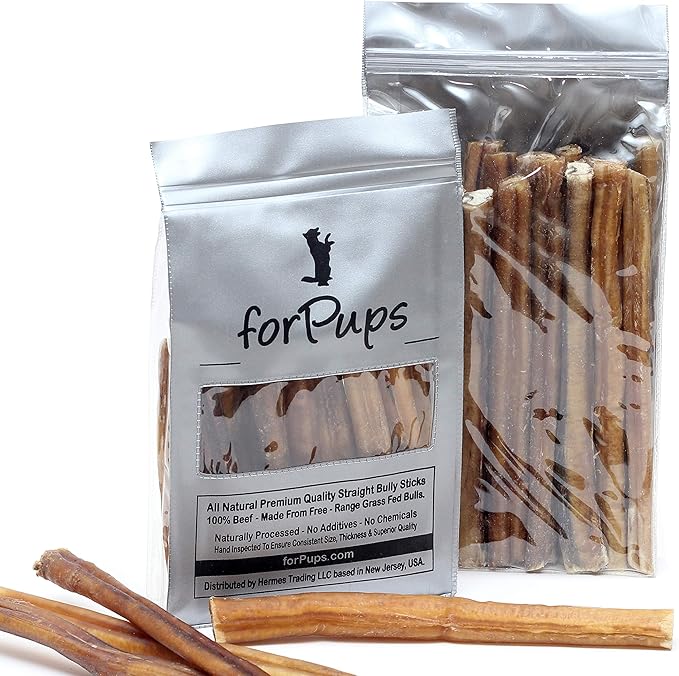 Jumbo 10"-12" Bully Sticks (2 POUNDS) for Large Dogs, for Extreme Chewers, Natural, Fully Organic, 100% Beef Pizzle Chew, Fully Digestible Dental Treat (10-12 inch, 2 lb / 32 oz)
