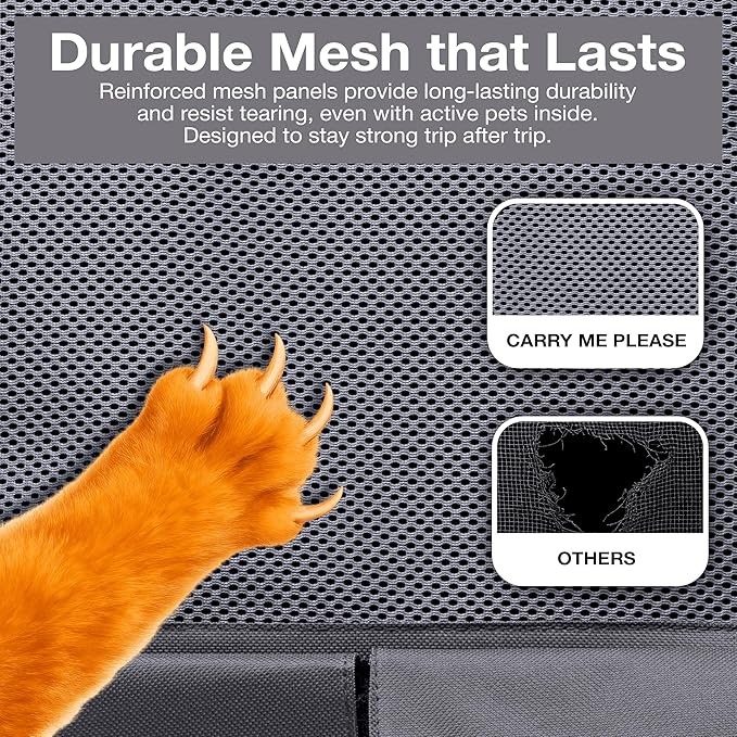 CMP – Cat Backpack Carrier – Airline Approved Dog Carrier for Small Dogs, Cats & Pets – Ventilated Backpack Pet Carrier for Travel, Hiking, Vet Trips – Soft Sided Puppy Carrier Bag with Padded Straps