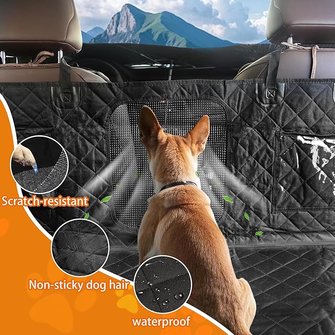 Dog Car Seat Cover Waterproof & Nonslip | Pet Seat Protector for Cars,SUVs,Trucks.