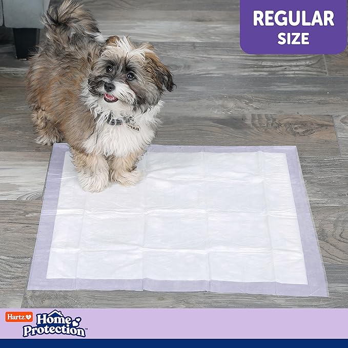 Hartz Home Protection Lavender Scented USA Made Dog Pads, 100 count, Super Absorbent & Won't Leak, Odor Eliminating
