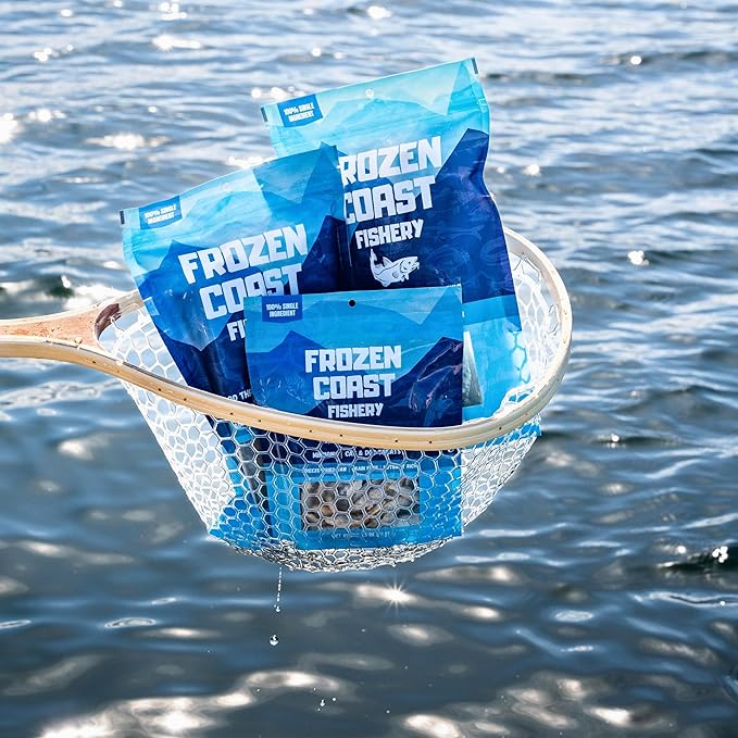 Frozen Coast Freeze-Dried Wild-Caught Salmon Cat & Dog Treats-High-Protein, Omega-3, Grain-Free (5 oz Bag)