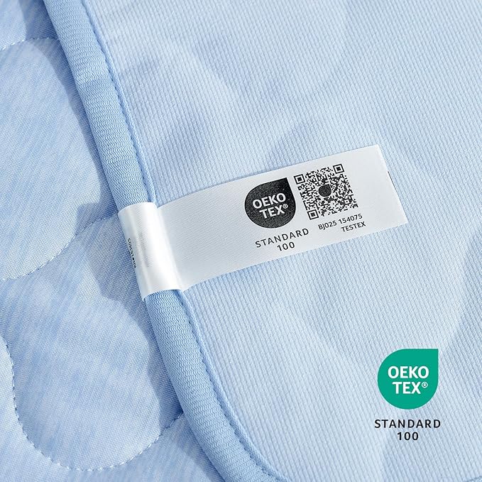 Cozy Bliss Leakproof Cooling Blanket for Small Dogs – Q-Max>0.4, Durable & Washable Dog Cooling Mat for Hot Weather, Soft Pet Throw & Couch Protector for Puppies & Cats, 25x35 Inch, Heather Cool Blue