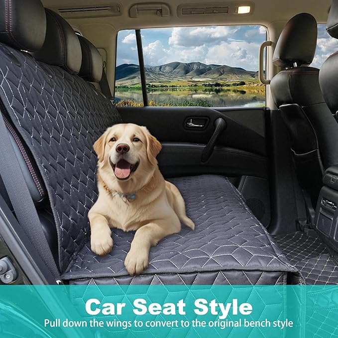 Bench Dog Car Seat Covers for SUV, Waterproof Dog Seat Cover for Back Seat Fit Ford Explorer Heavy Duty Non Slip Back Seat Cover Protector for Chevrolet Tahoe/Yukon/Suburban/Expedition/Wagoneer