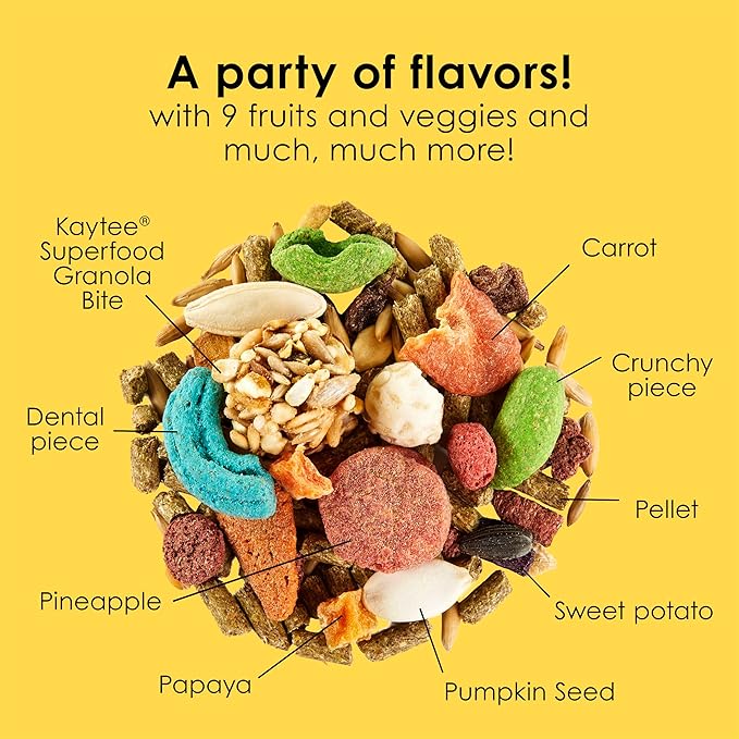 Kaytee Fiesta Rabbit Food, Nutritious and Fun Blend, Supports Dental Health and Digestion, 20 pounds